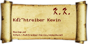 Kühtreiber Kevin névjegykártya