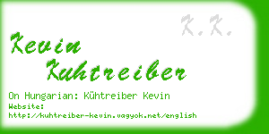 kevin kuhtreiber business card